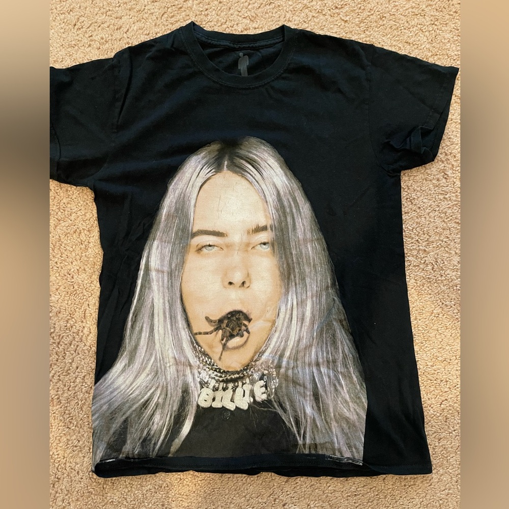 Billie Eilish Tarantula Tour T-Shirt, Mens SIZE S, lightly used